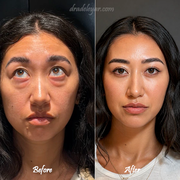 lower eyelid surgery before and after